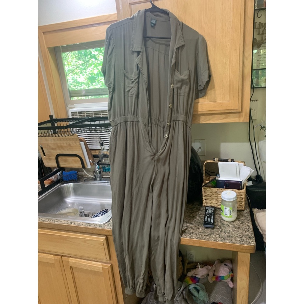 Military green Plus size long jumper